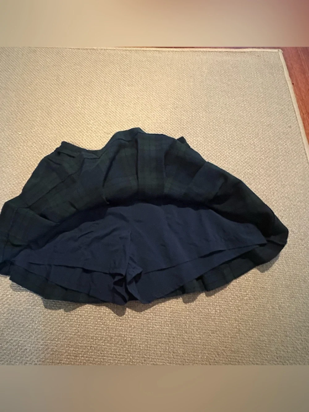Y2K Hollister Micro Mini Skirt XS Pleated Plaid Pockets School Girl Preppy Acade